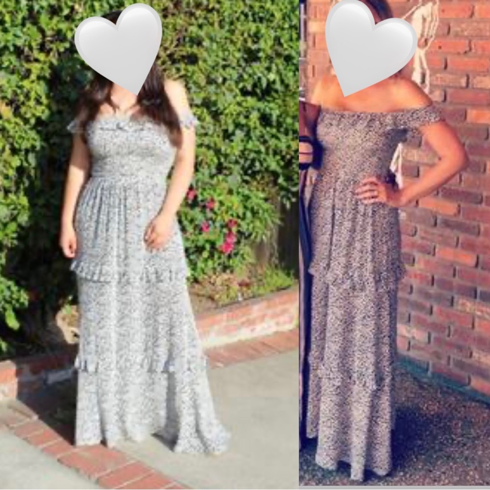 Express Black and White Maxi Dress